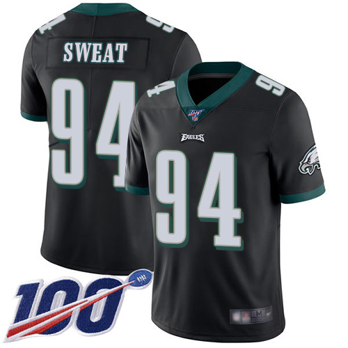Men Philadelphia Eagles #94 Josh Sweat Black Alternate Vapor Untouchable NFL Jersey Limited Player Season->nfl t-shirts->Sports Accessory